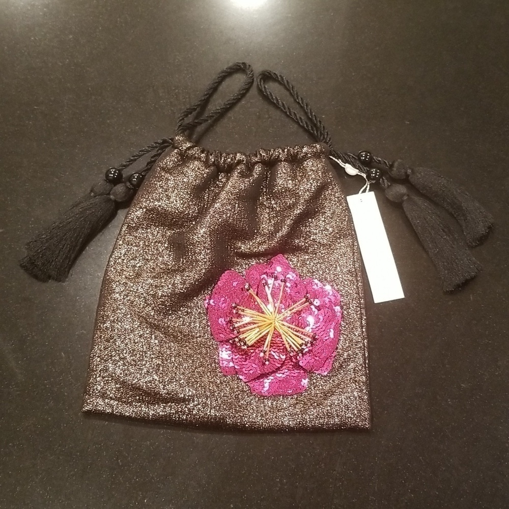 💕TRINA TURK💕 Tassel Pouch ~ Bronze NWT